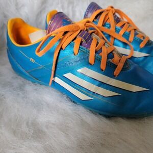 Adidas F10 TRX FG Youth Soccer Cleats Size 3.5 Solar‎ Blue Orange